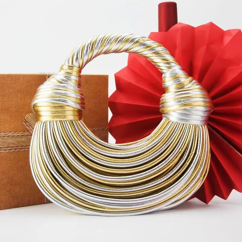 Handwoven Noodle Knotted Hobo Bags
