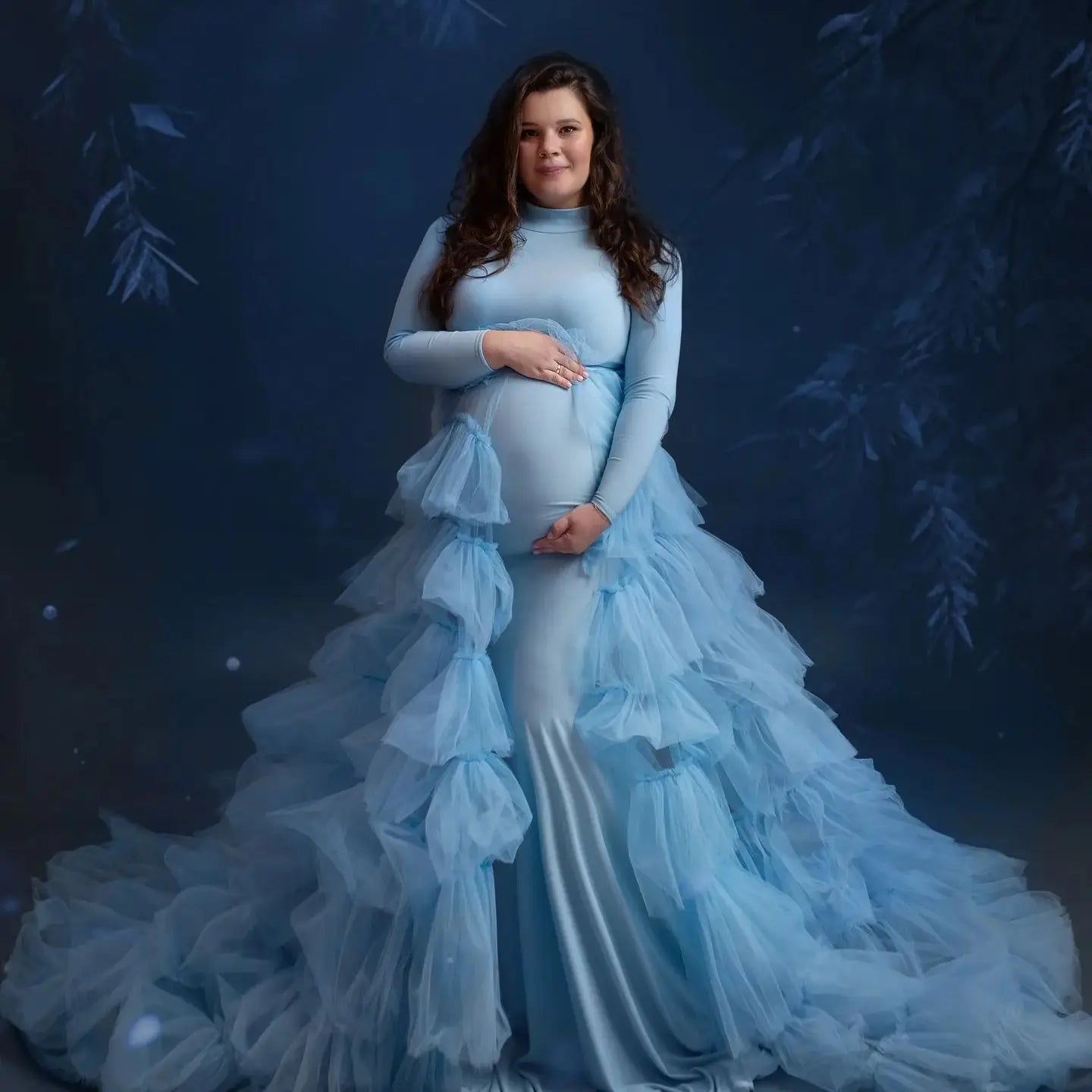 Tiered Ruffles Baby shower Gowns