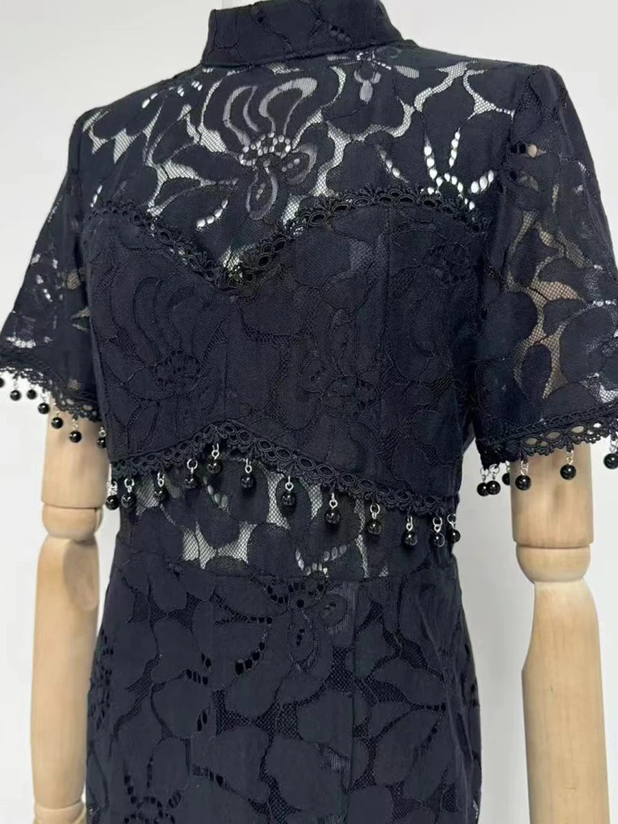 Spliced Tassel Dresses