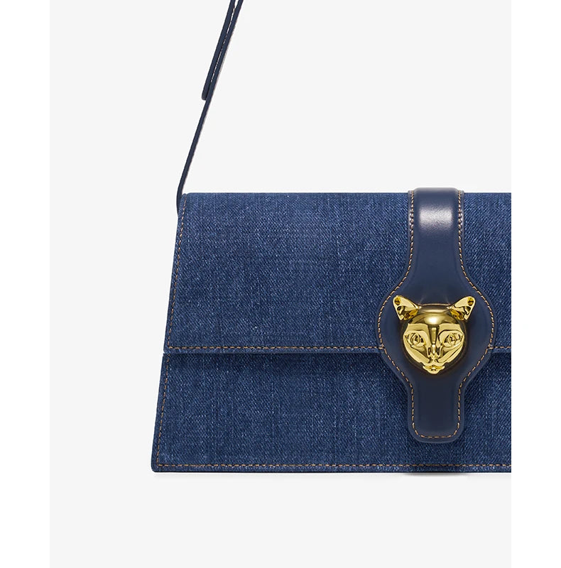 DENIM TRENDING SHOULDER CLUTCH