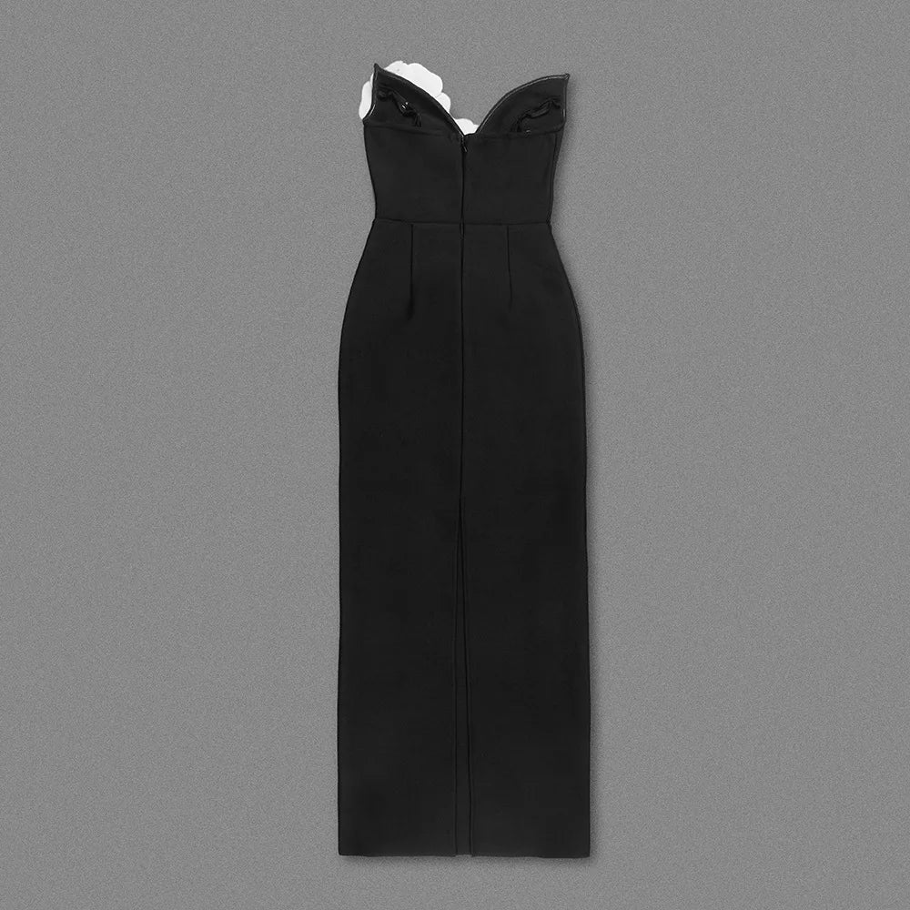 Spliced 3D Flower Dresses