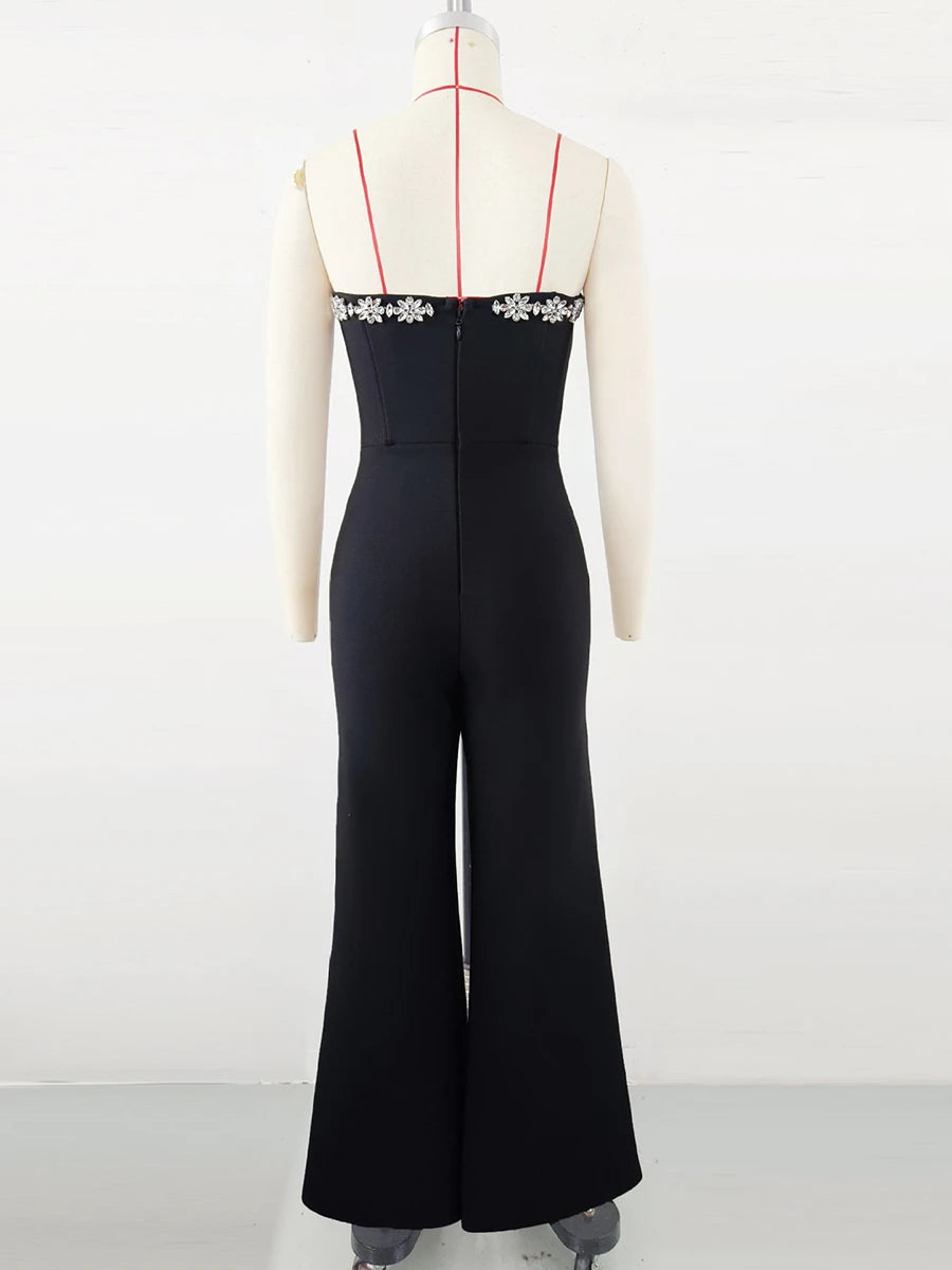 Patchwork Diamonds Slimming Jumpsuits