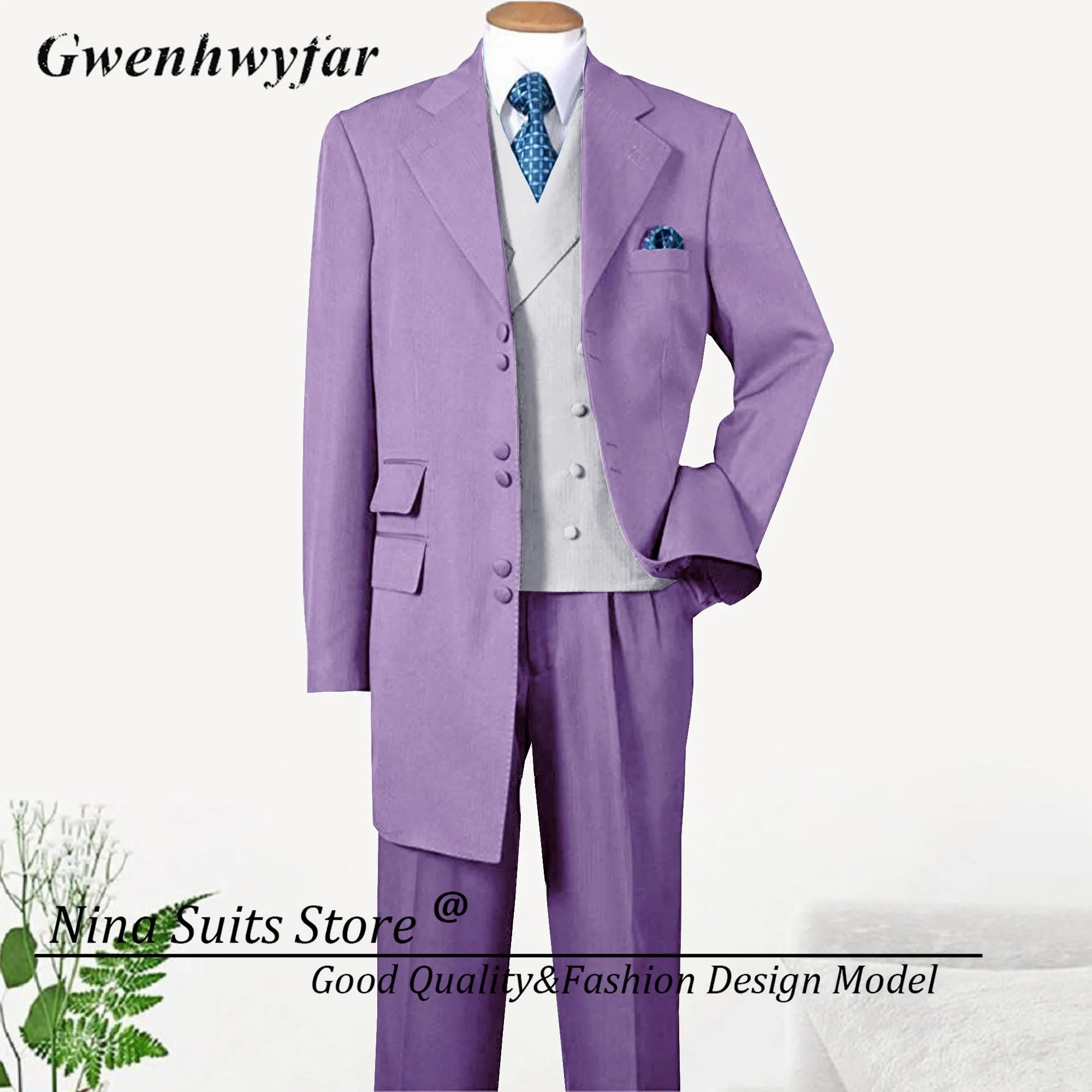 Men Long Coat Suits