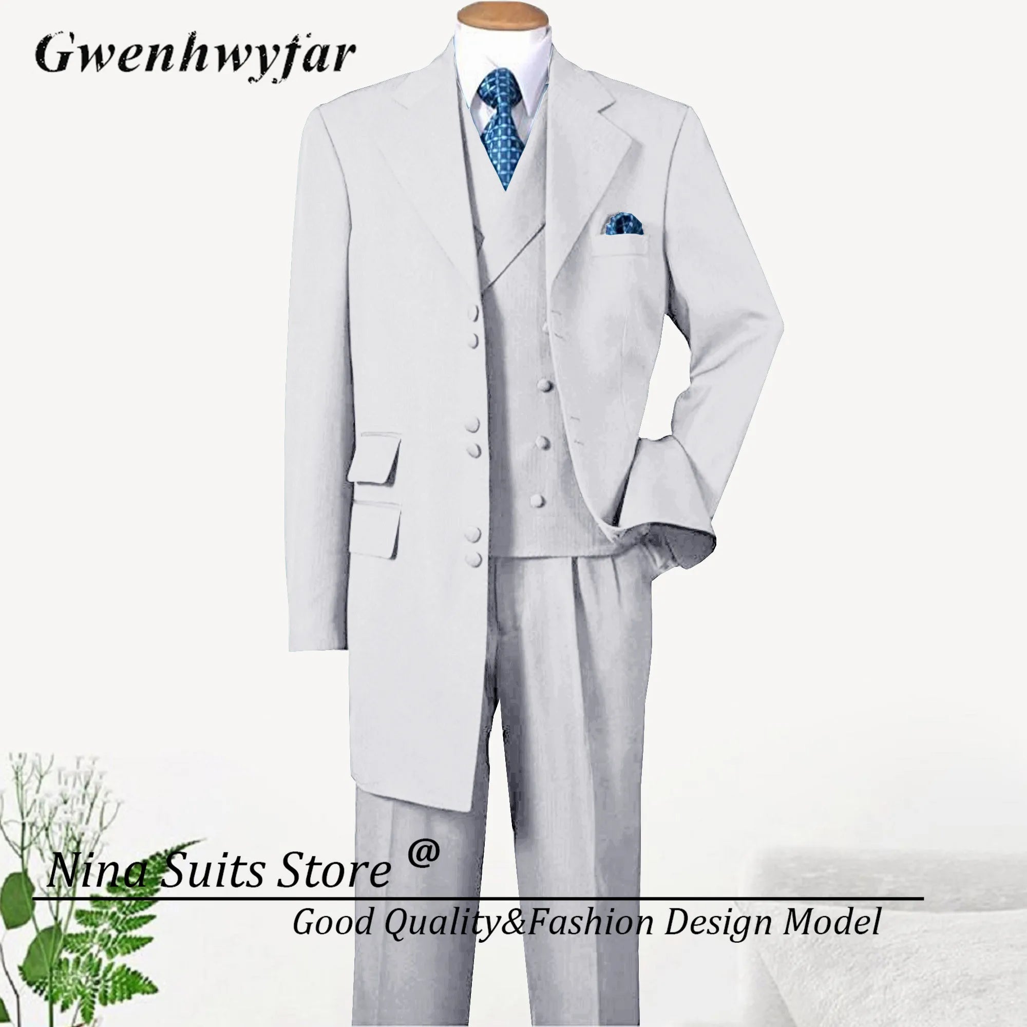 Men Long Coat Suits