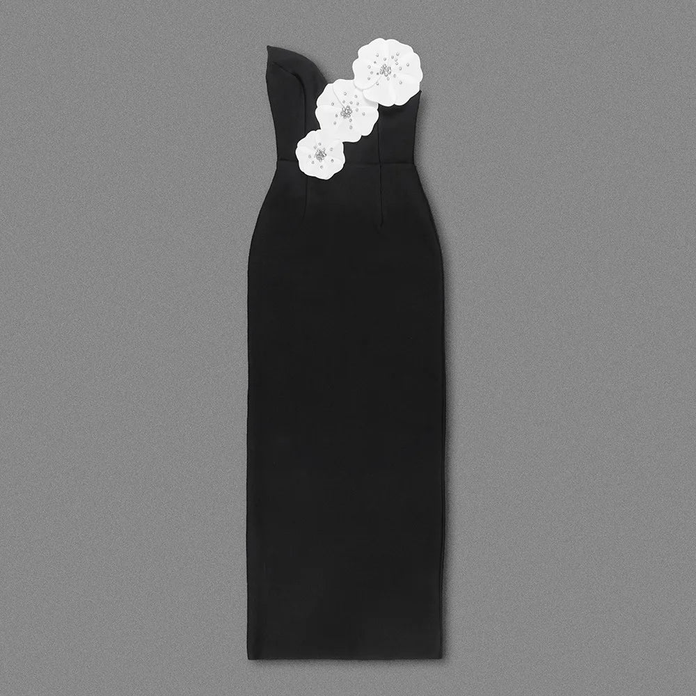 Spliced 3D Flower Dresses