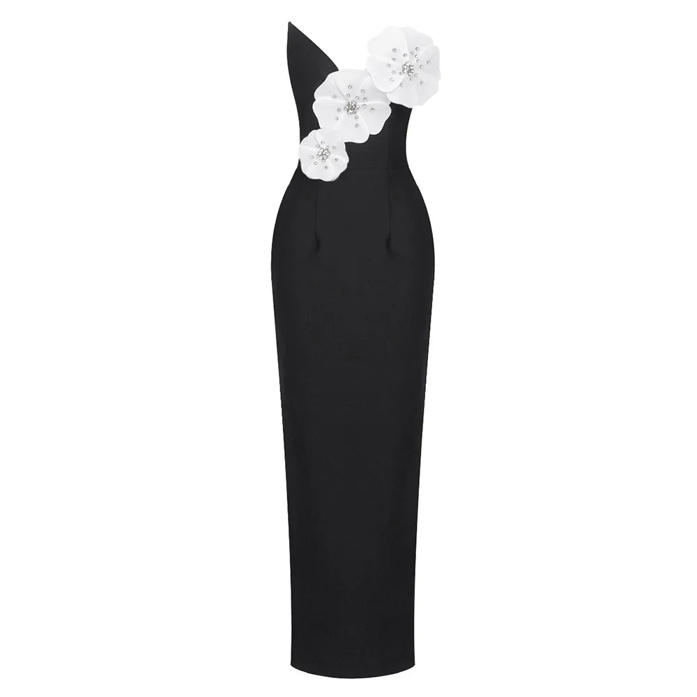 Spliced 3D Flower Dresses