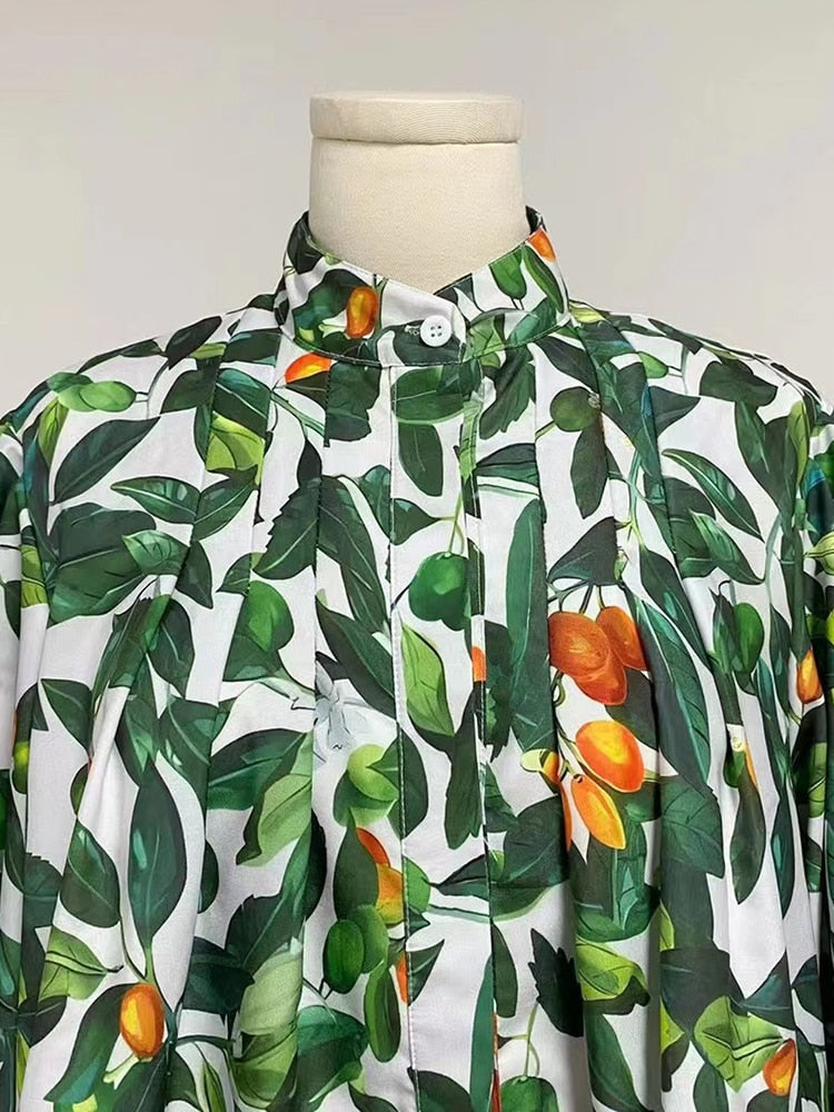 A Line Print Dresses