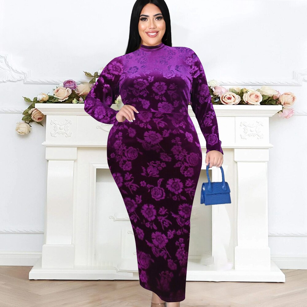 Plus Size Velvet Dress