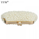 White Pearl Beaded Clutch Purse