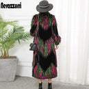 Patchwork Faux Fur Coat