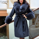 Woolen Fur Parka Coat