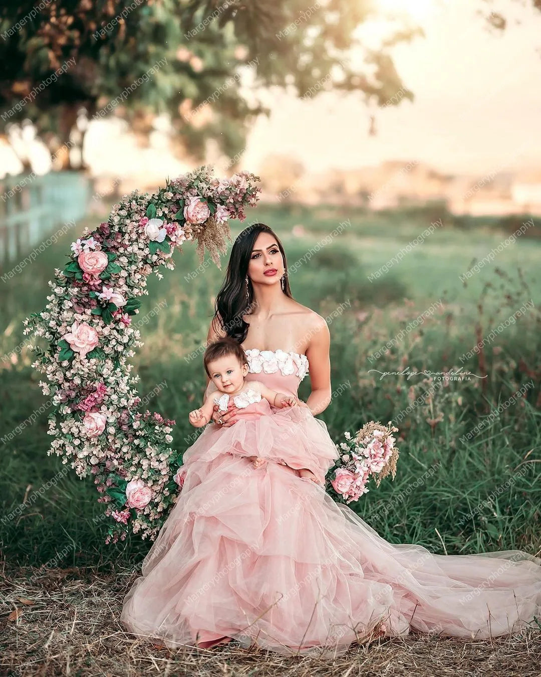 Mother And Daughter Photo Shoot Dresses