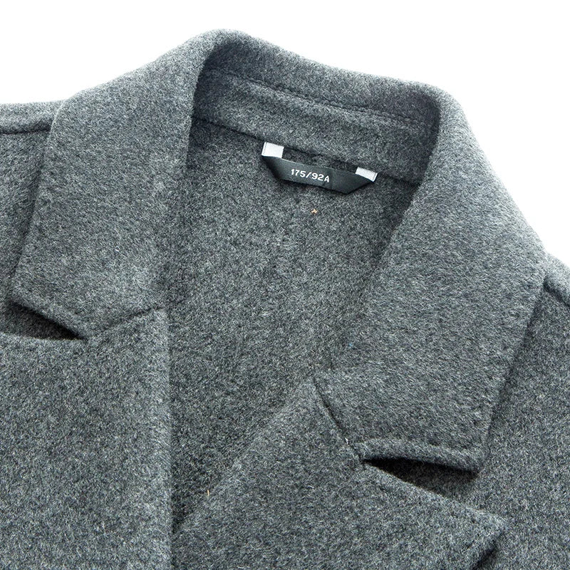 Men’s Long Wool Trench Coat