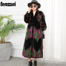 Patchwork Faux Fur Coat