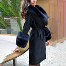 Woolen Fur Parka Coat