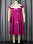 Plus Size Pleated Dress