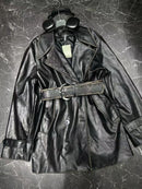 Hit Color Loose Spliced Belt Basics Jackets