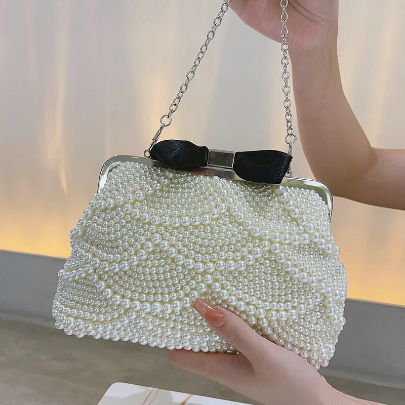 Mini Elegant Pearl Beaded Bag