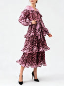 Spliced Ruffles Folds Casual Dresses