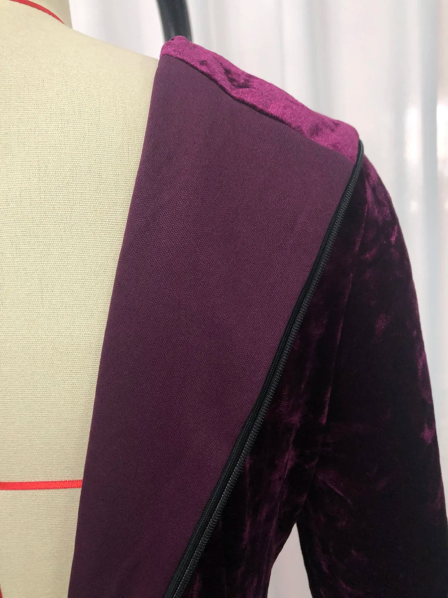 Solid Spliced Folds Dresses