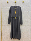 Buttons Knit Dresses