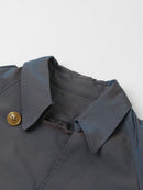 Color Spliced Buttons Temperament Trench Coat