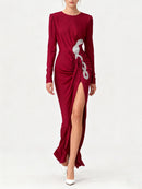 Spliced Bead Elegant Dresses