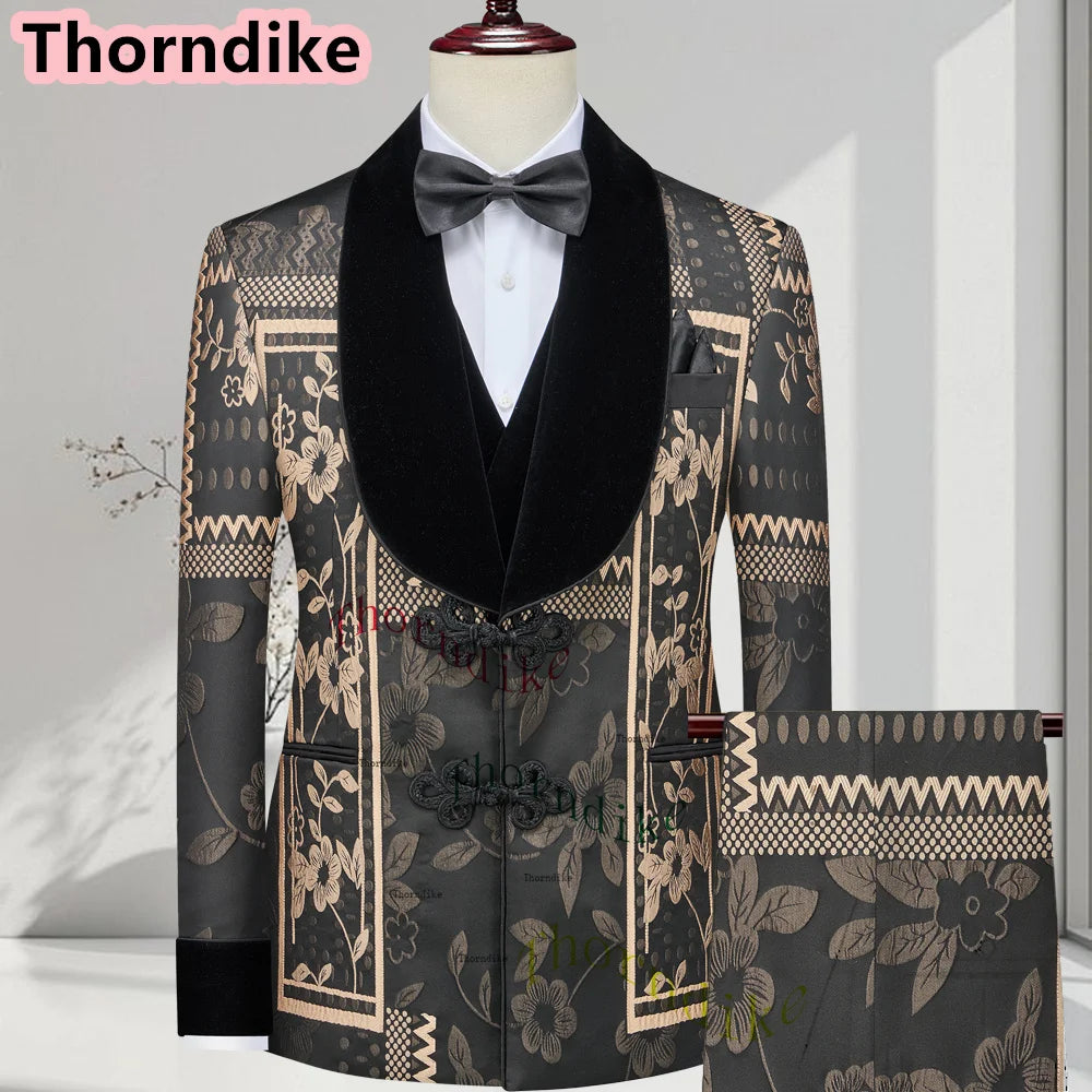 Luxury Men Suits Blazer 3 Piece Suits
