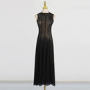 Spliced Sheer Dresses