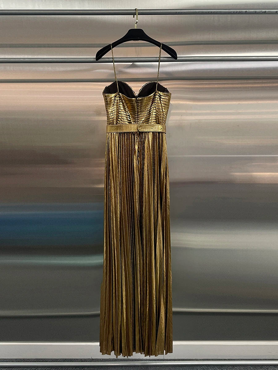 Strapeless Gold Dress