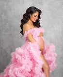 Extra Puffy Ruffled Tulle Maternity Dresses