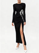 Spliced Bead Elegant Dresses