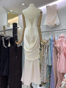 Patchwork Lace Up Dresses
