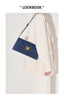 DENIM TRENDING SHOULDER CLUTCH
