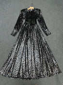 Leopard Spliced Bowknot Dresses