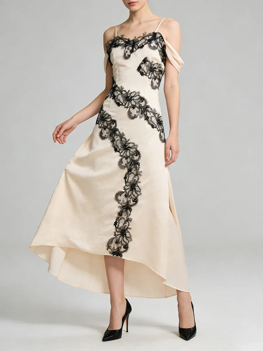 Spliced Lace Dresses