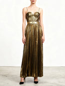 Strapeless Gold Dress
