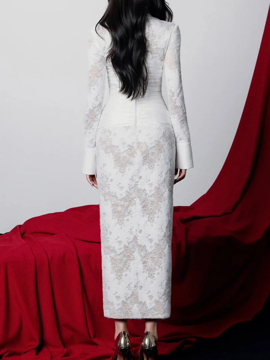 Spliced Lace Dresses