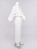 Round Neck Elastic Waist Dress