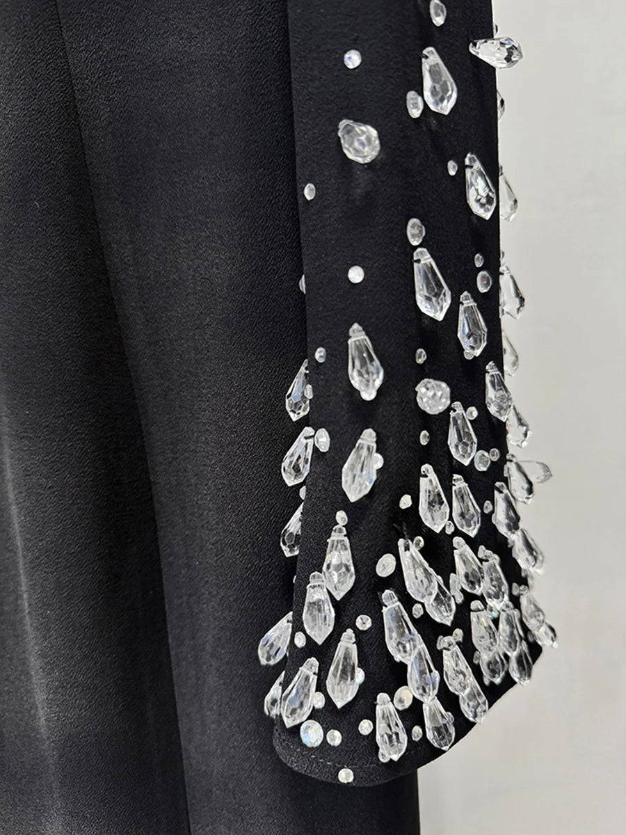 Solid Spliced Bead Dresses