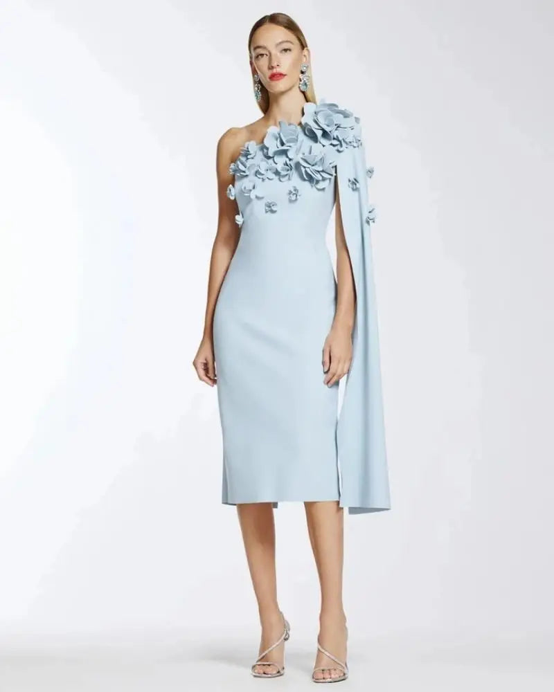 One Shoulder Floral Dress