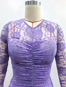 Sheer Spliced Lace Dresses