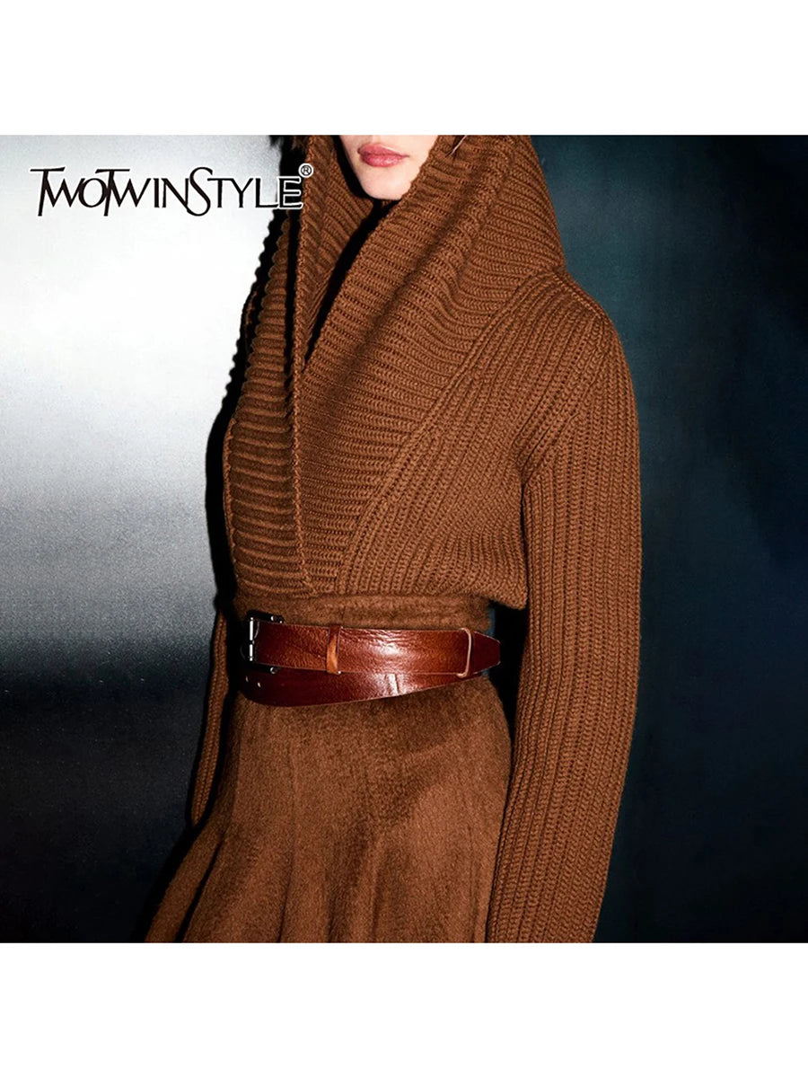 Hat-Attached Sweaters for Women