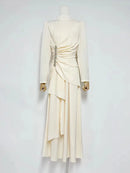 Slimming Spliced Bead Dresse