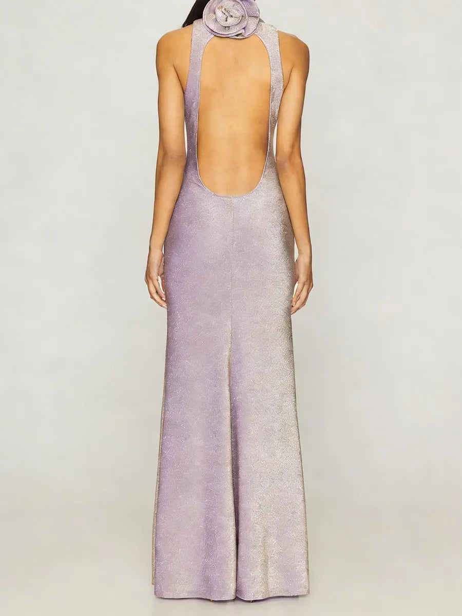 3D Flower Flowing Long Dresses