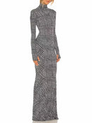 Spliced Plaid Fashion Dresses