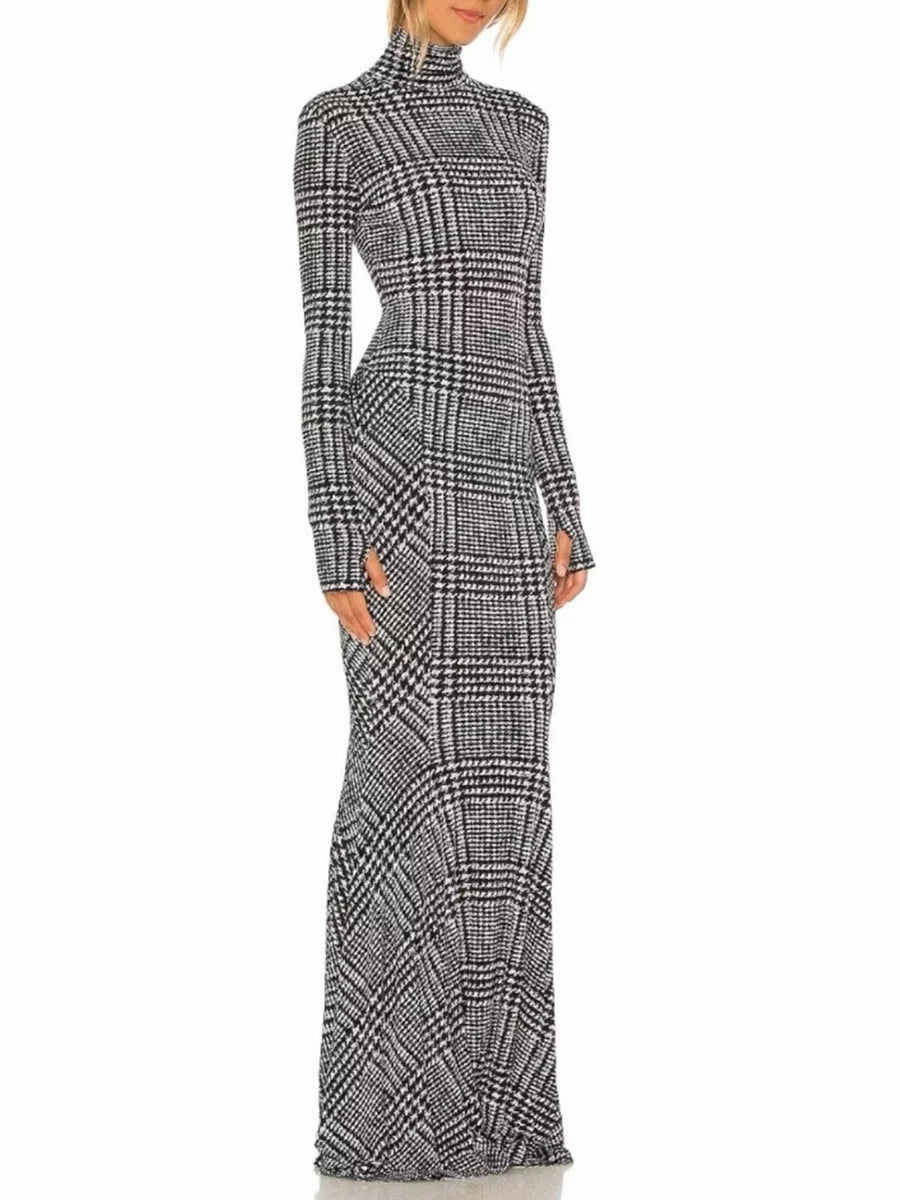 Spliced Plaid Fashion Dresses