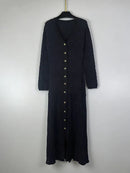 Sleeves Patchwork Pockets Basics Dresses