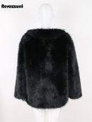 Soft Faux Fox Fur Coat