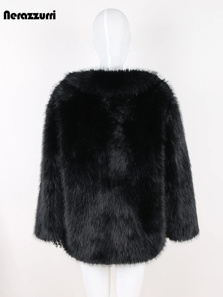 Soft Faux Fox Fur Coat